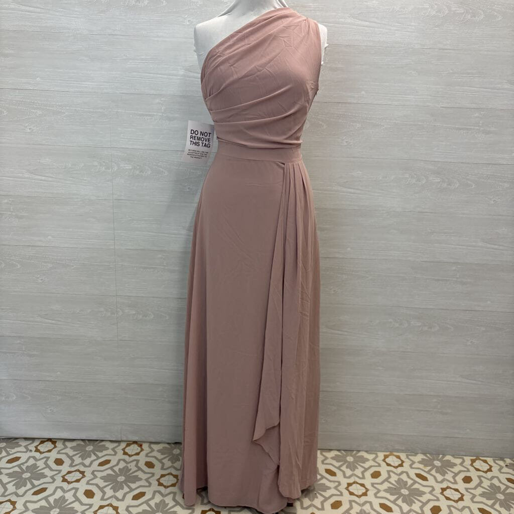 TFNC London Pink One Shoulder Long Formal Dress 14