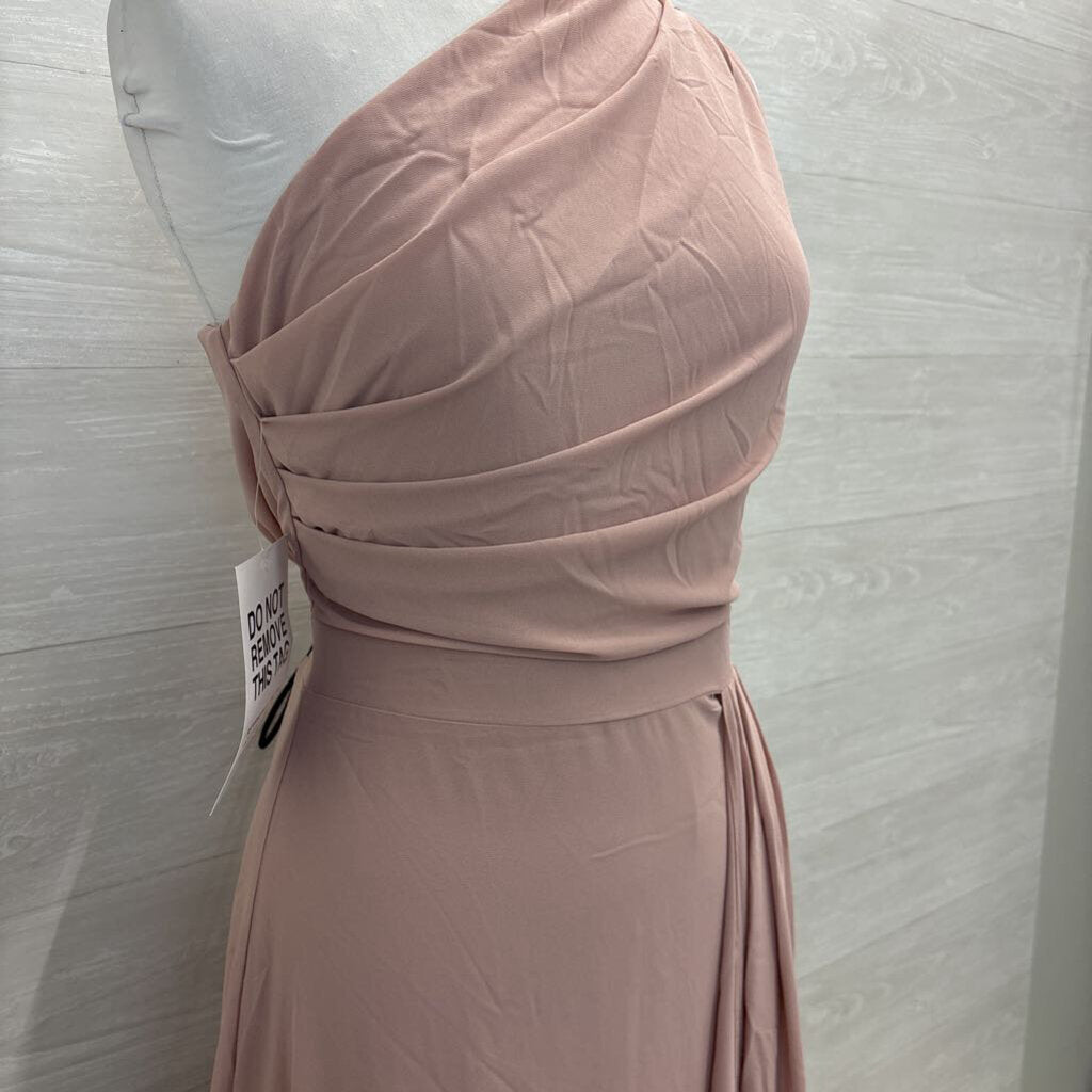 TFNC London Pink One Shoulder Long Formal Dress 14