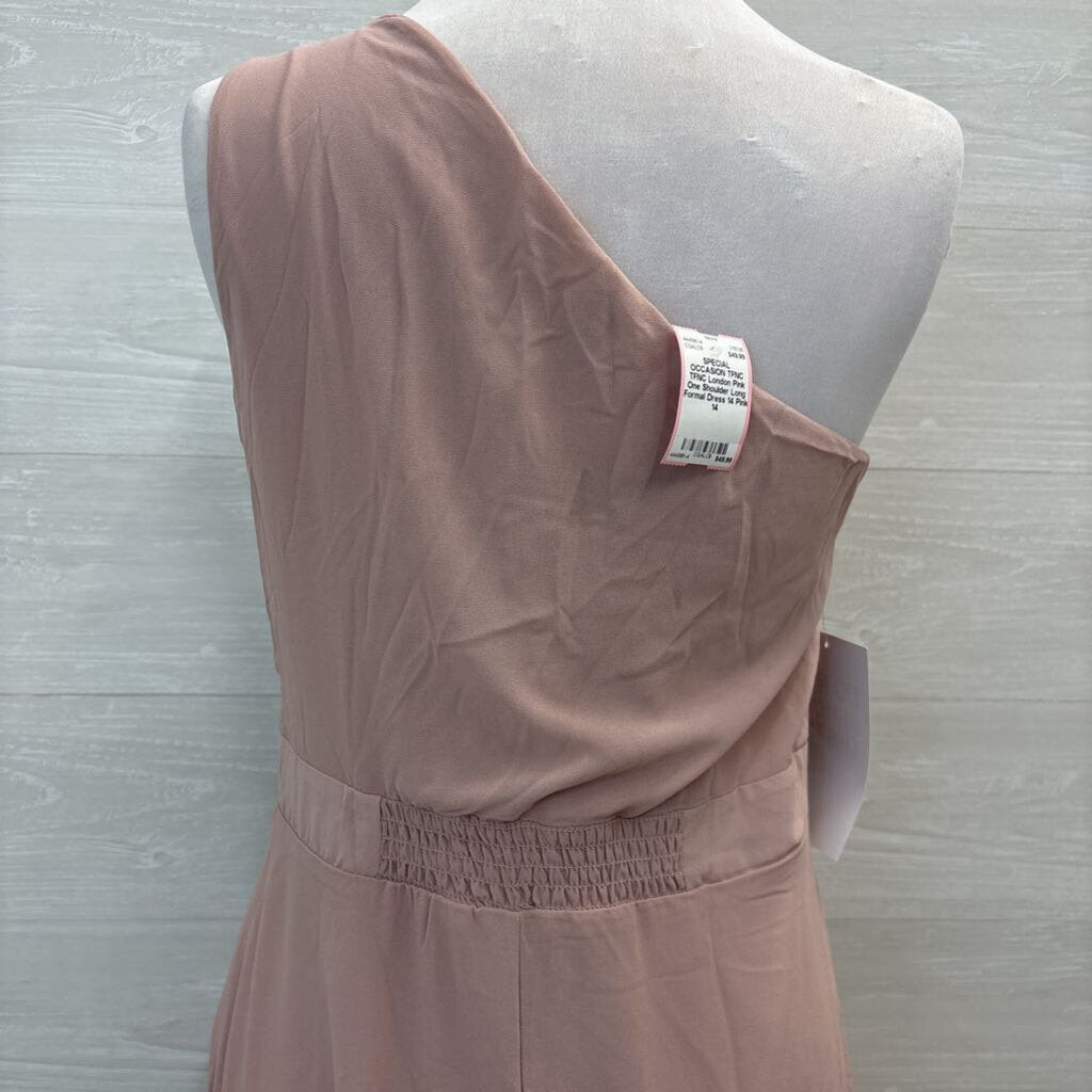 TFNC London Pink One Shoulder Long Formal Dress 14