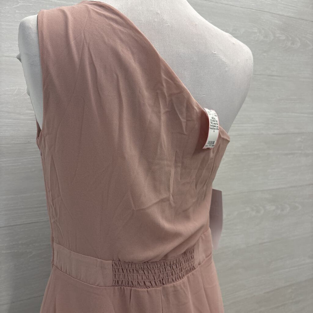 TFNC London Pink One Shoulder Long Formal Dress 14