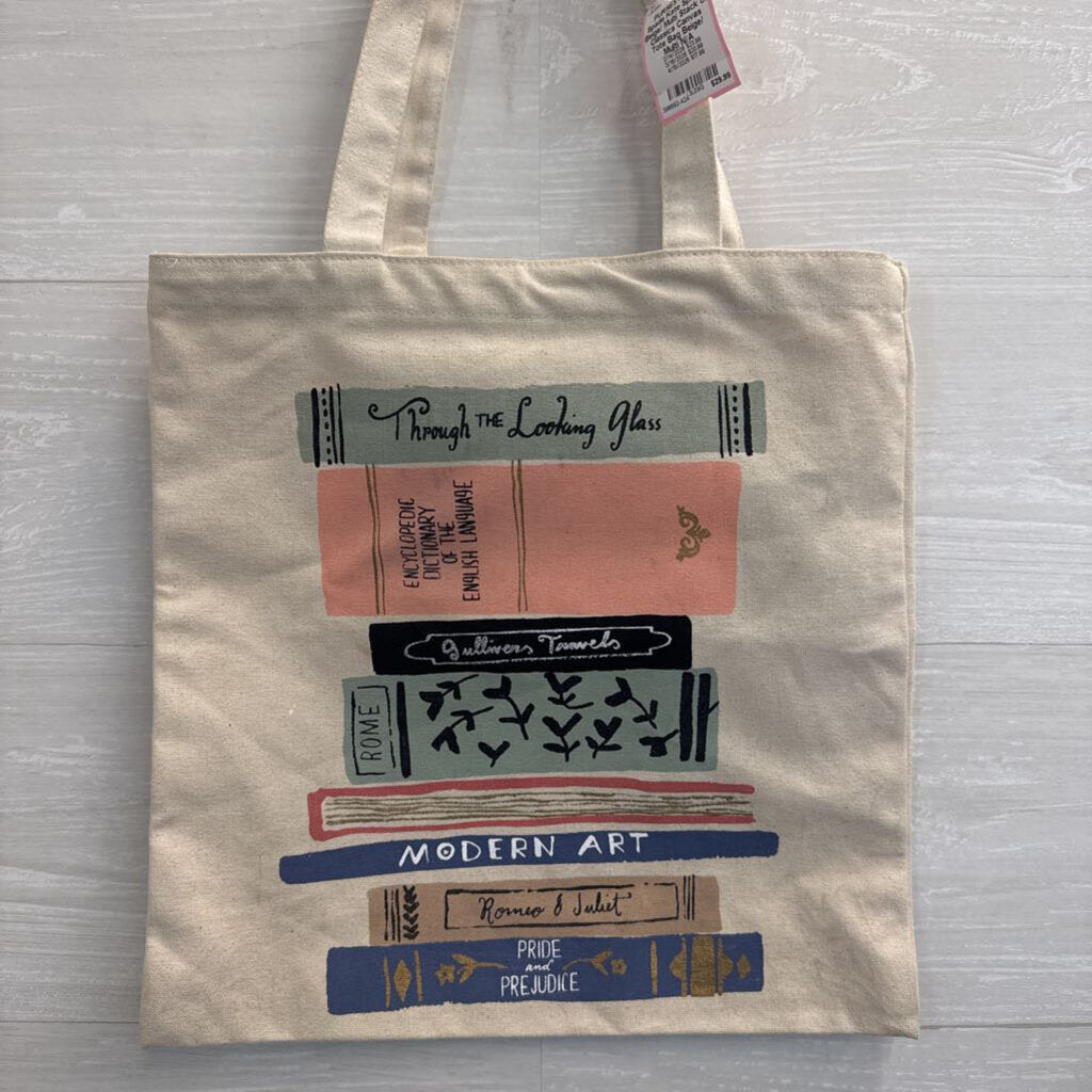 Kate Spade Beige/ Multi Stack of Classics Canvas Tote Bag