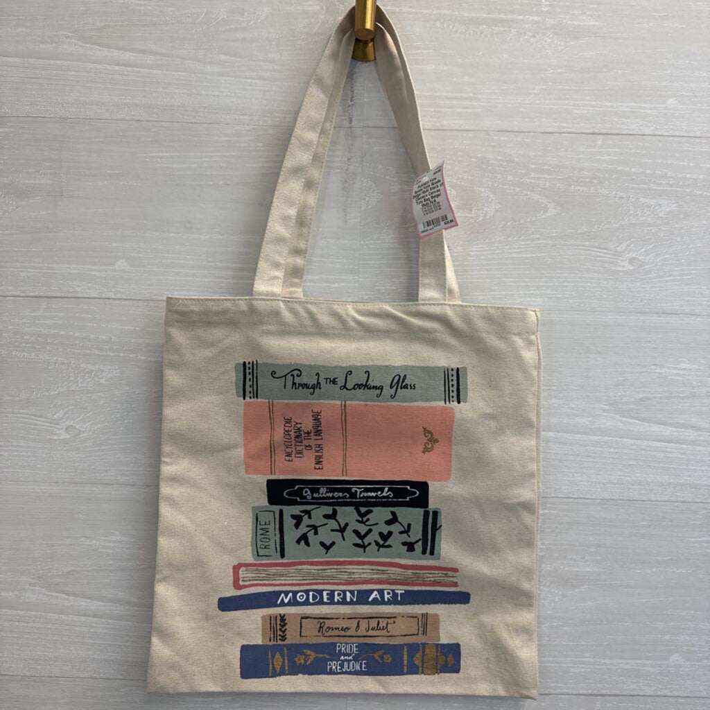 Kate Spade Beige/ Multi Stack of Classics Canvas Tote Bag