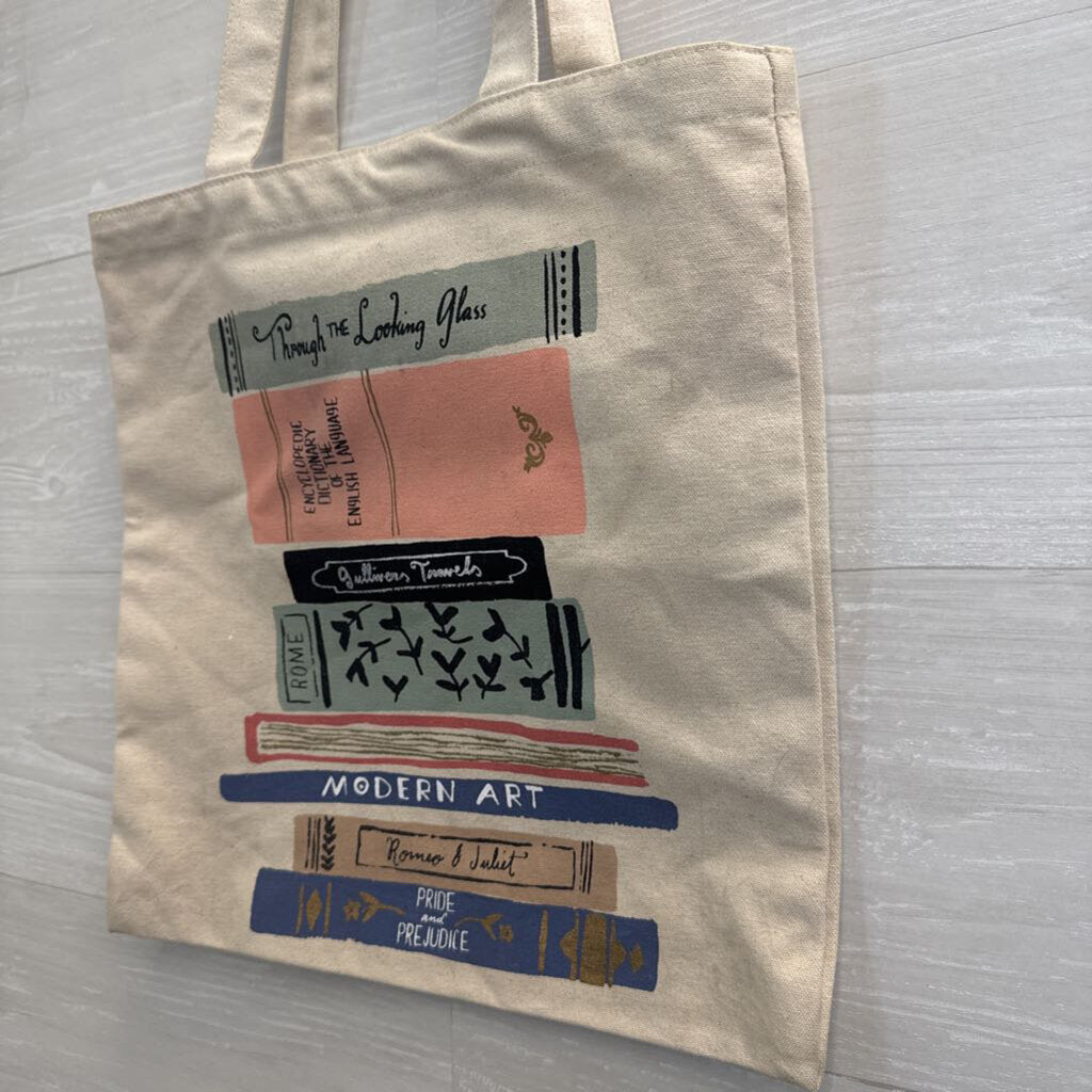 Kate Spade Beige/ Multi Stack of Classics Canvas Tote Bag