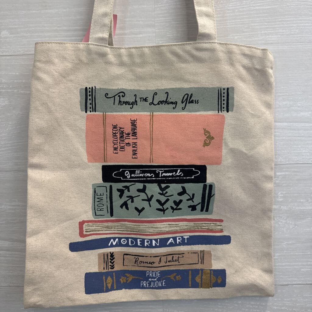 Kate Spade Beige/ Multi Stack of Classics Canvas Tote Bag