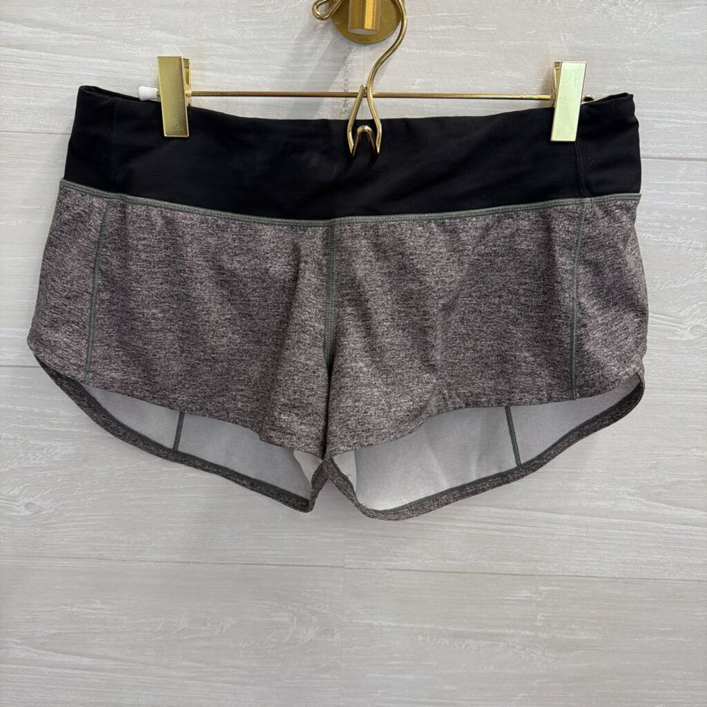 Lululemon Grey/ Black Micro Athletic Shorts 6