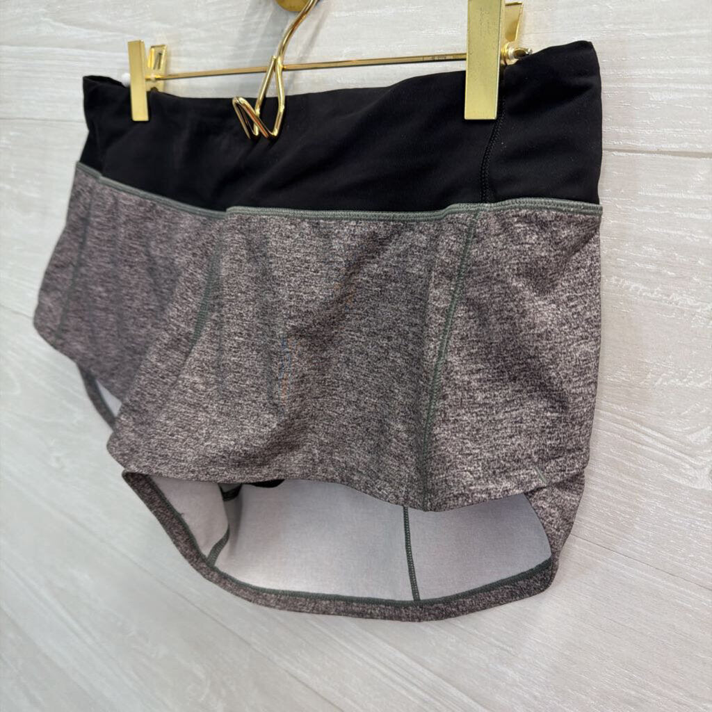 Lululemon Grey/ Black Micro Athletic Shorts 6