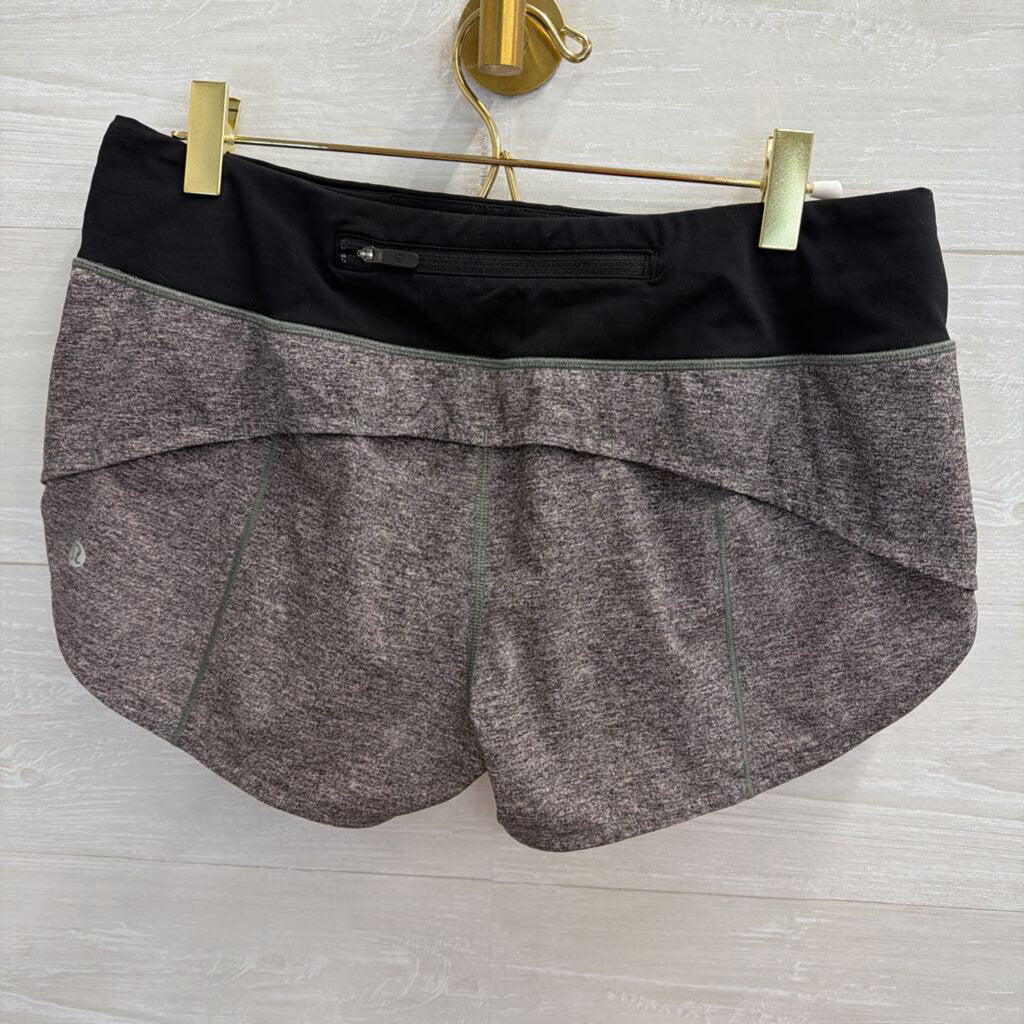 Lululemon Grey/ Black Micro Athletic Shorts 6