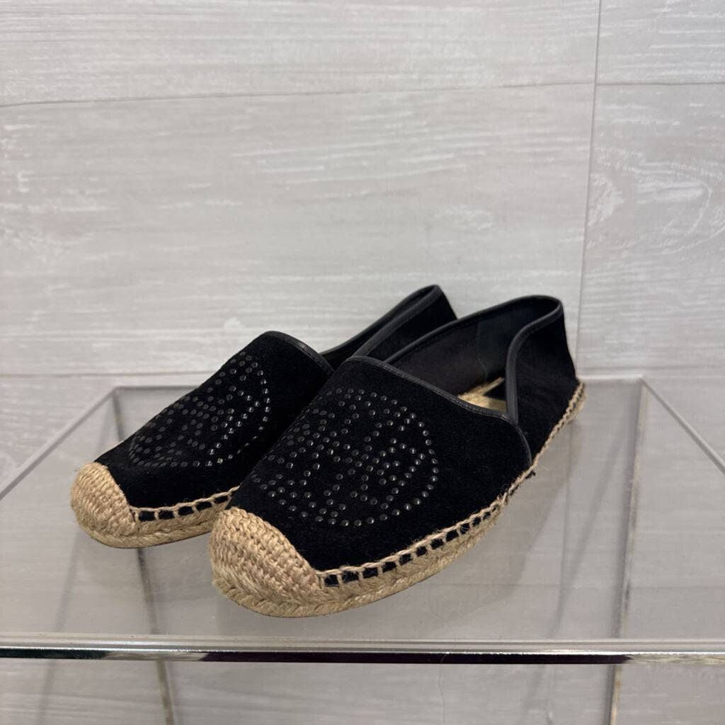 Tory Burch Black Kirby Suede Mini Stud Flats 7