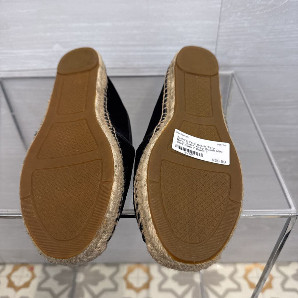 Tory Burch Black Kirby Suede Mini Stud Flats 7