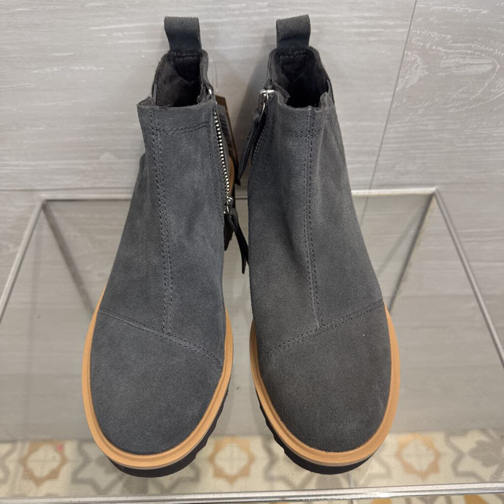 Toms Grey Suede Maude Ankle Booties 5.5