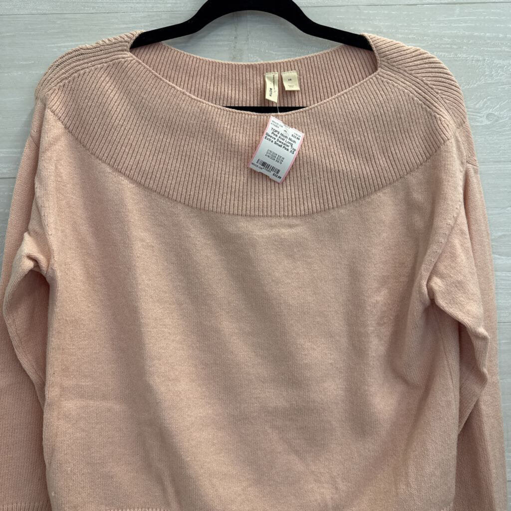 Moth Pink Knit Long Sleeve Sweater Top Extra Small
