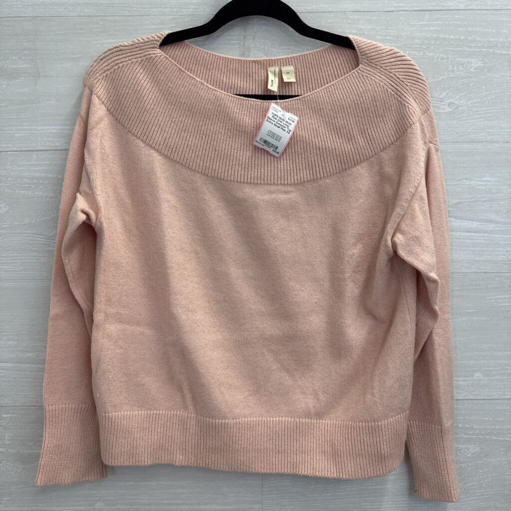 Moth Pink Knit Long Sleeve Sweater Top Extra Small