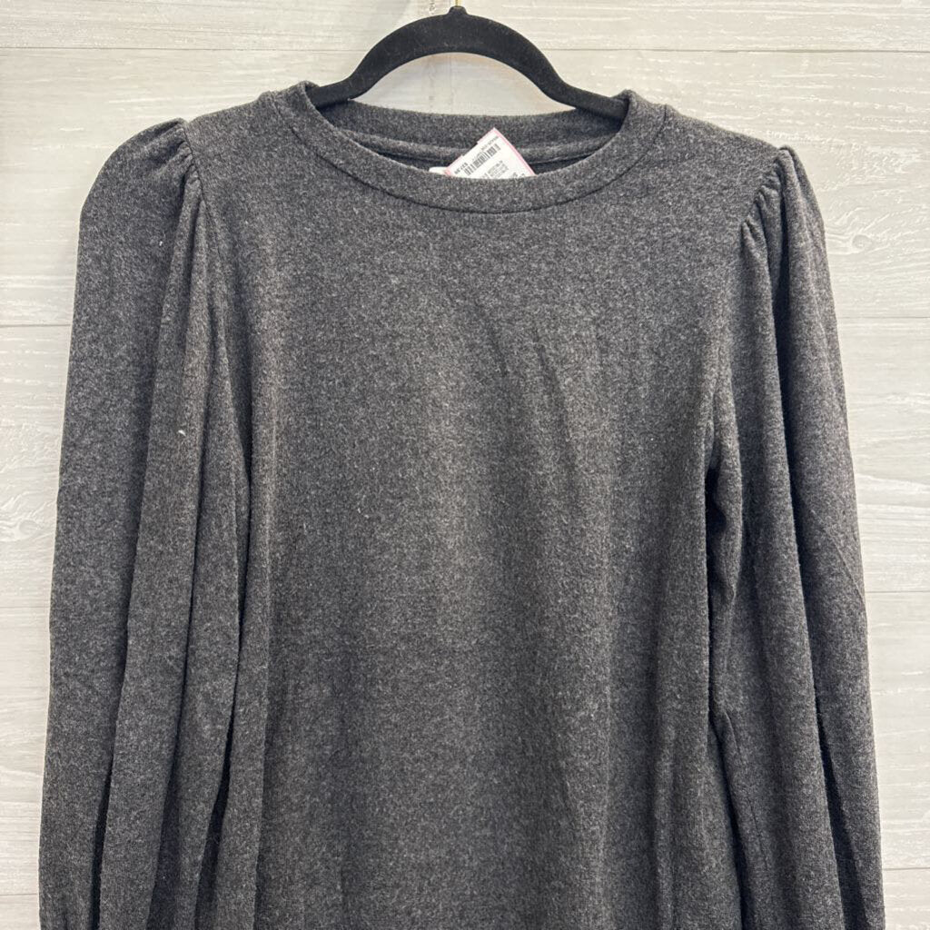 Velvet Soft Grey Long Sleeve Top Small