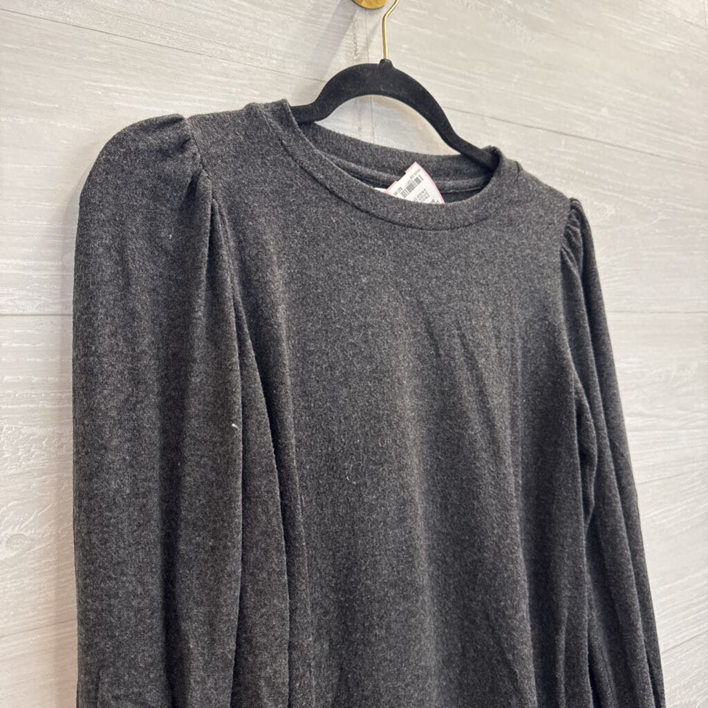 Velvet Soft Grey Long Sleeve Top Small