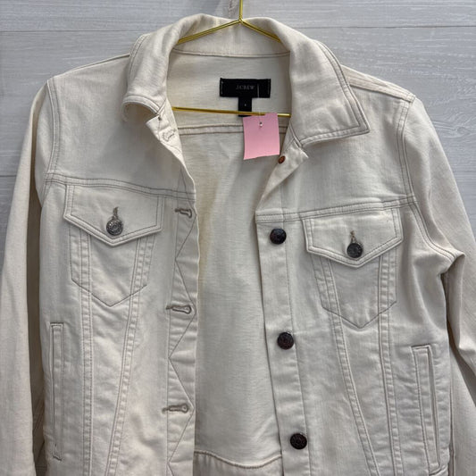 J Crew Cream Denim Jacket Small