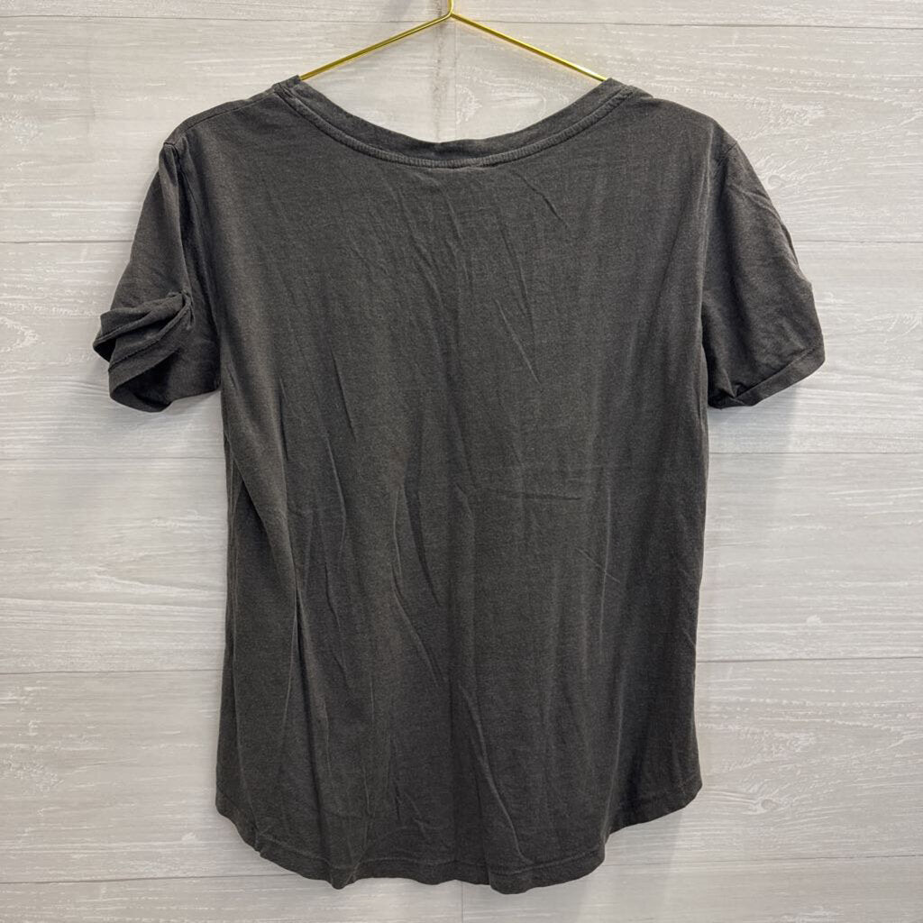 Let Luv Grey/ Yellow California Dreaming Short Sleeve Graphic Tee Extra Small