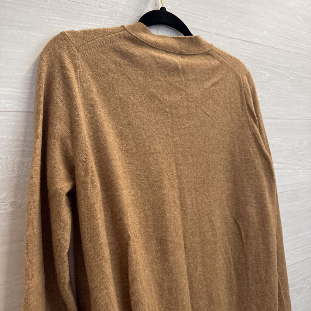 J Crew Brown Cashmere Blend Cardigan Sweater Small