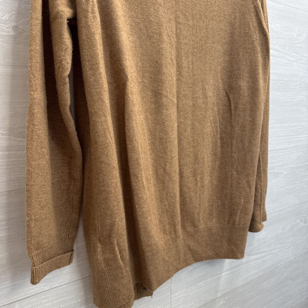 J Crew Brown Cashmere Blend Cardigan Sweater Small