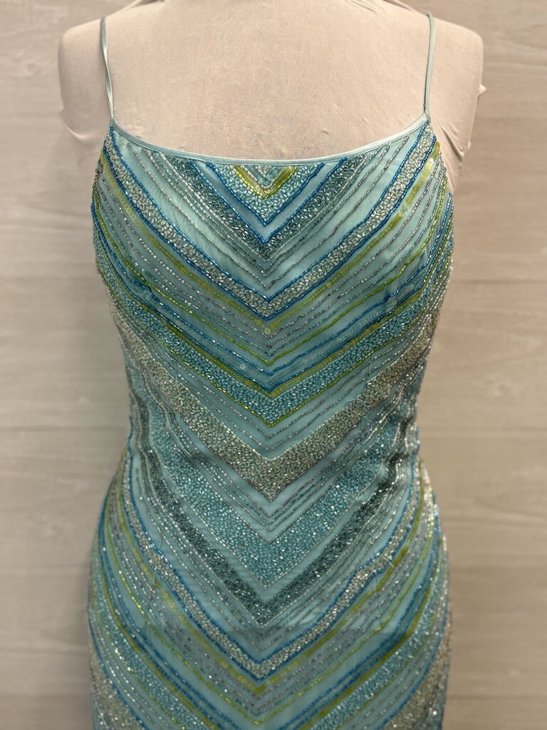 Y2K Beaded Long Formal Dress Medium