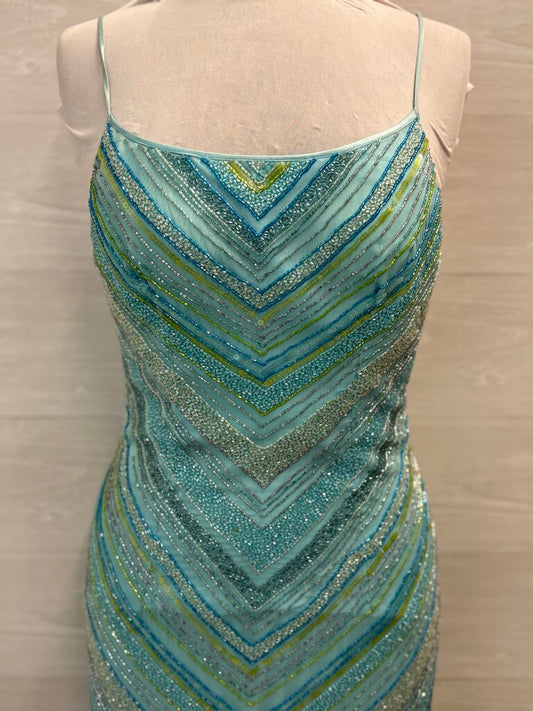 Y2K Beaded Long Formal Dress Medium