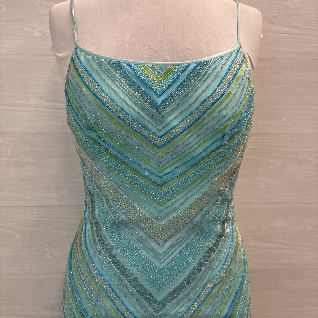 Y2K Beaded Long Formal Dress Medium