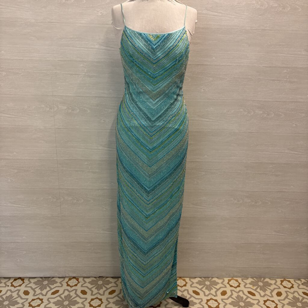 Y2K Beaded Long Formal Dress Medium