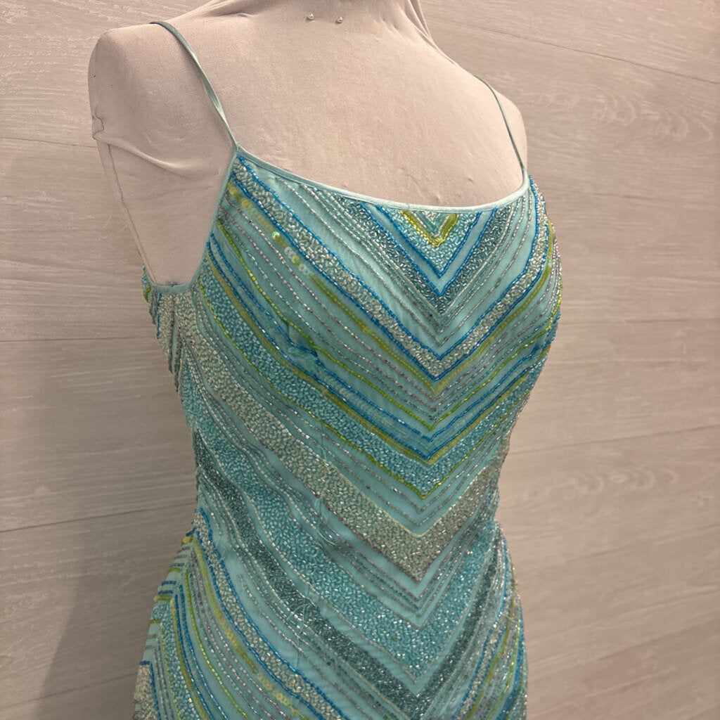 Y2K Beaded Long Formal Dress Medium