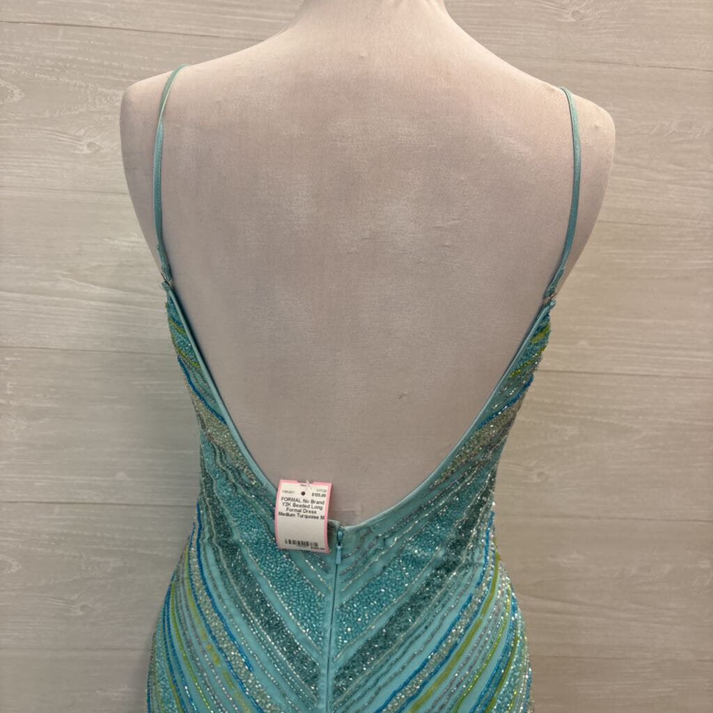 Y2K Beaded Long Formal Dress Medium