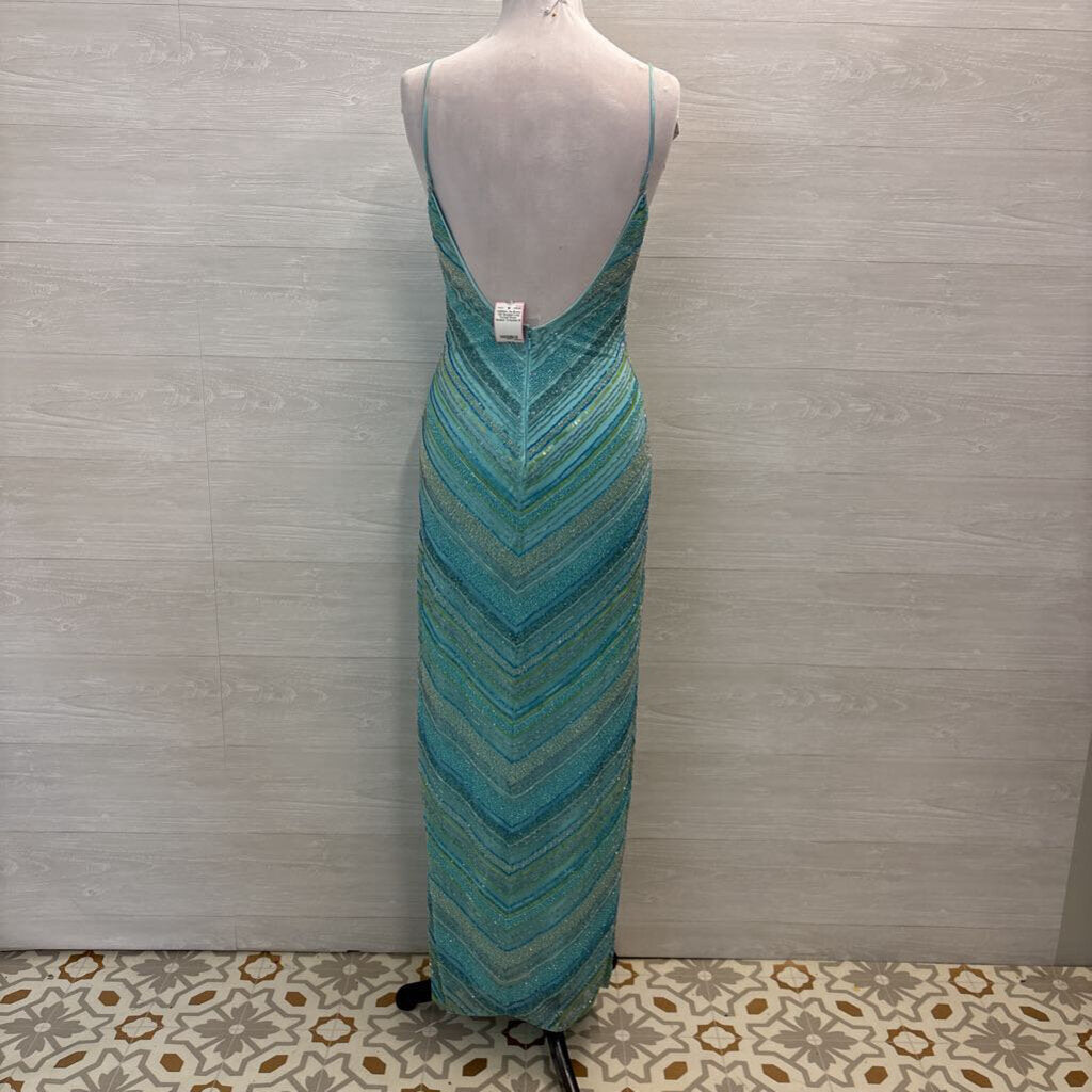 Y2K Beaded Long Formal Dress Medium