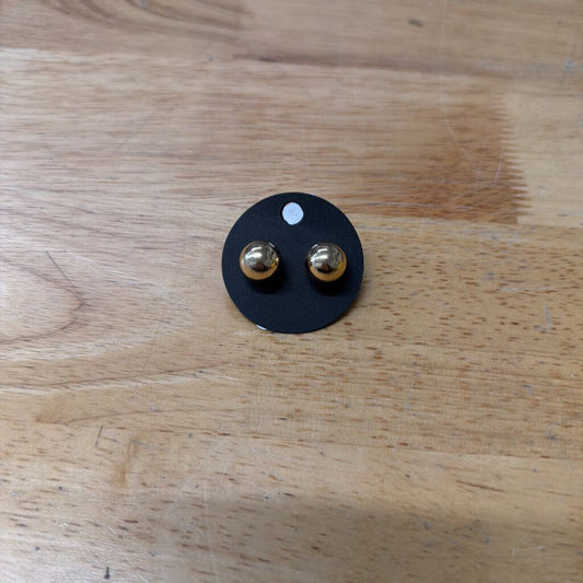Gold Ball Stud Earrings