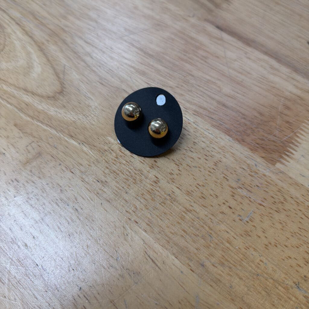 Gold Ball Stud Earrings
