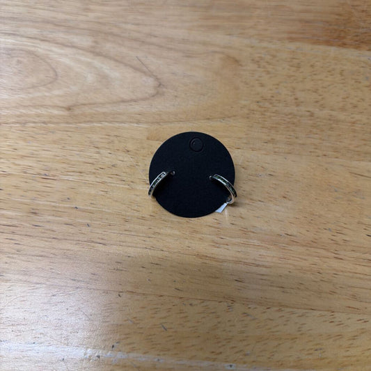 Sterling Silver With Green Diamonds Hoops