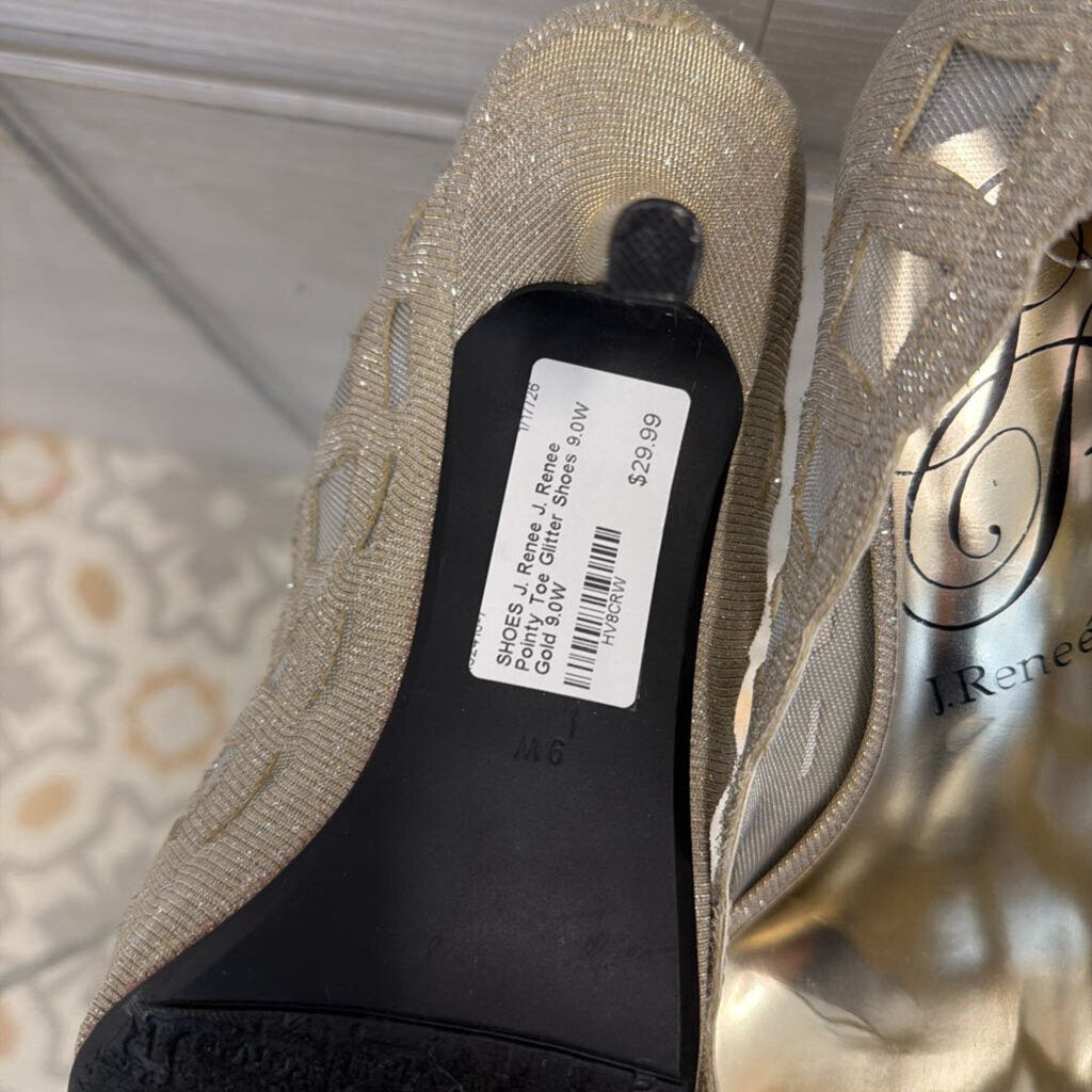 J. Renee Pointy Toe Glitter Shoes 9.0W