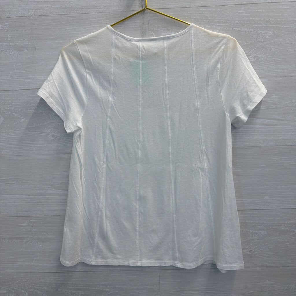J. Jill White Shortsleeve Shirt Medium
