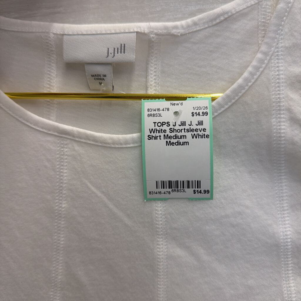 J. Jill White Shortsleeve Shirt Medium