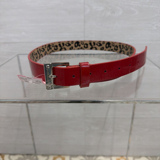Betsey Johnson Red Patent Leather Belt Medium