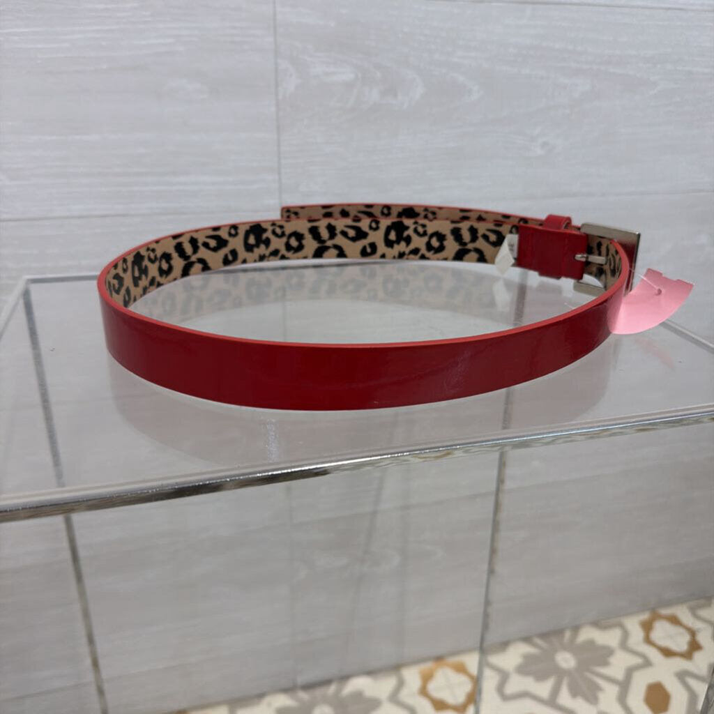 Betsey Johnson Red Patent Leather Belt Medium