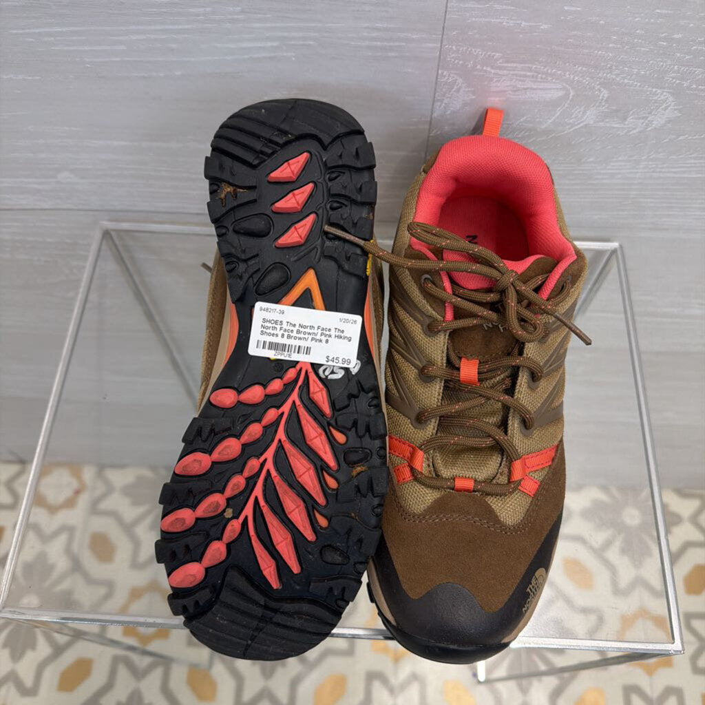 The North Face Brown/ Pink Hiking Shoes 8