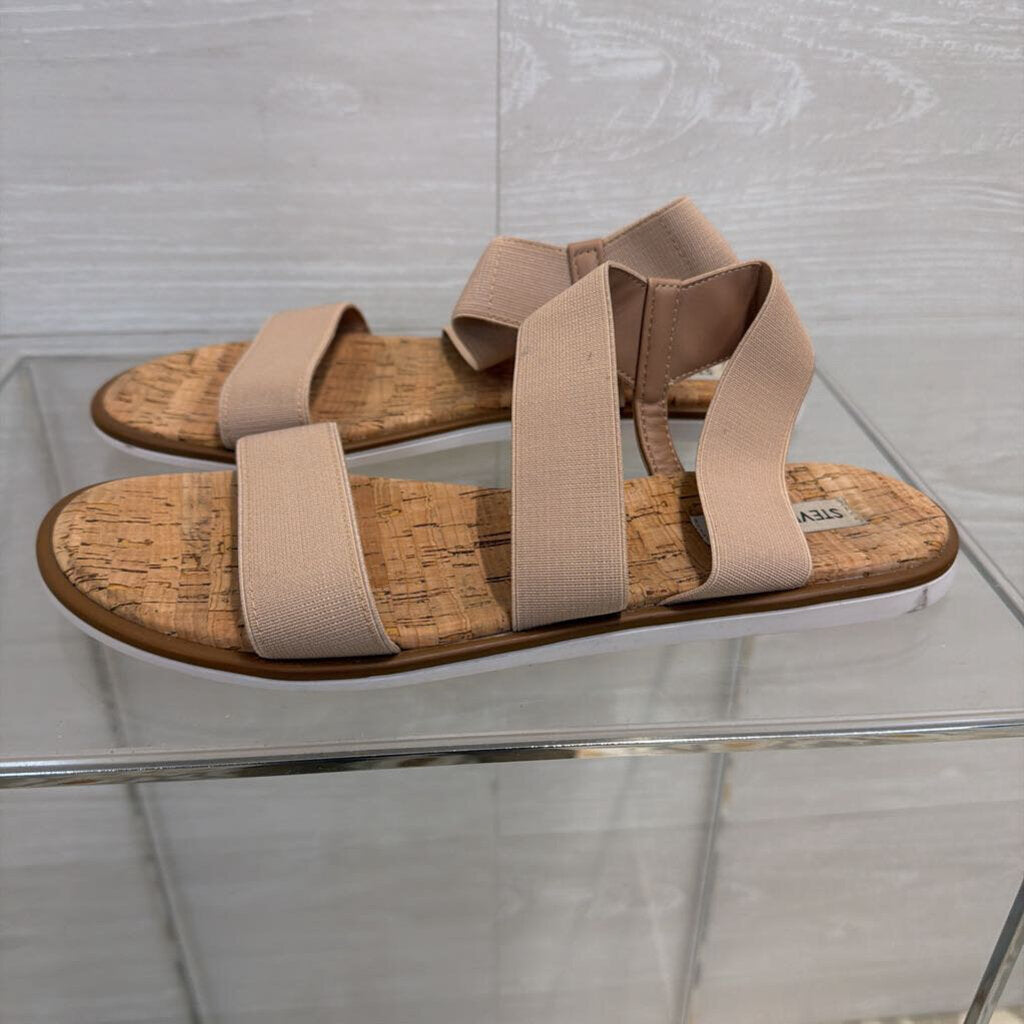 Steve Madden Beige Elastic Strappy Sandals 9