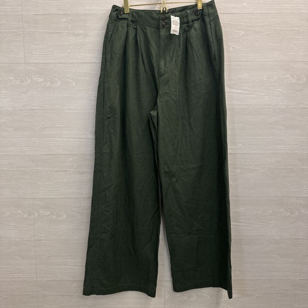 Madewell Harlow Dark Forest Wide Leg Pant 8