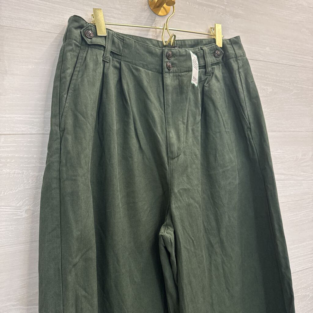 Madewell Harlow Dark Forest Wide Leg Pant 8