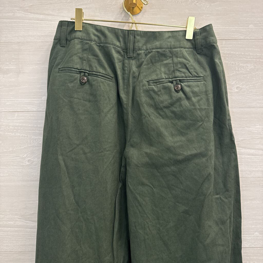 Madewell Harlow Dark Forest Wide Leg Pant 8