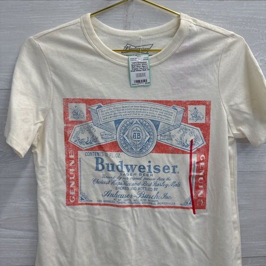 Budweiser White/ Multi Short Sleeve Graphic Tee Extra Small