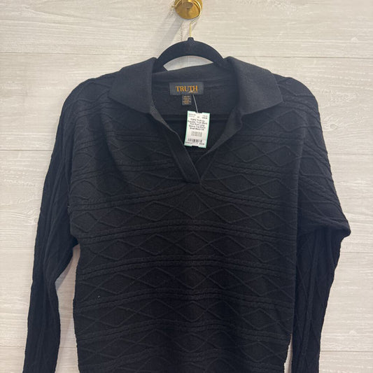 Truth Black Knit Print Long Sleeve Top Extra Small