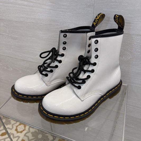 Dr. Martens 1460 White Smooth Leather Boots 8