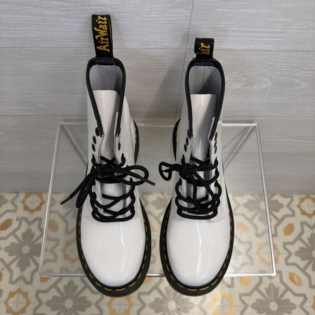 Dr. Martens 1460 White Smooth Leather Boots 8