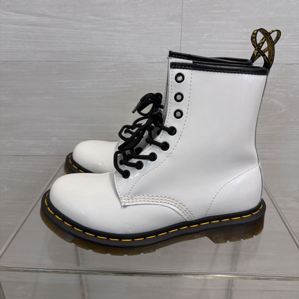 Dr. Martens 1460 White Smooth Leather Boots 8
