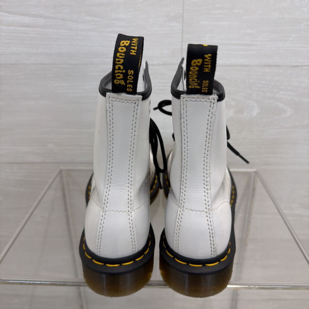 Dr. Martens 1460 White Smooth Leather Boots 8