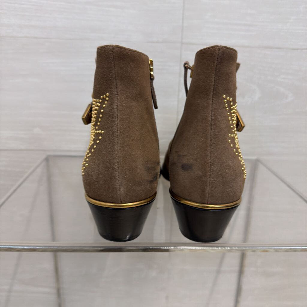 Chloe Susanna Studded Suede Ankle Boots 38