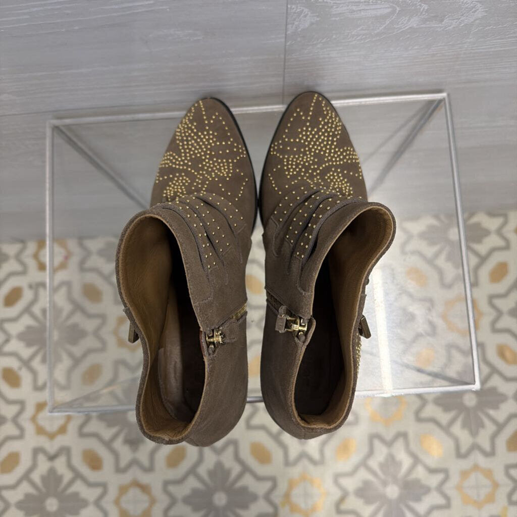 Chloe Susanna Studded Suede Ankle Boots 38